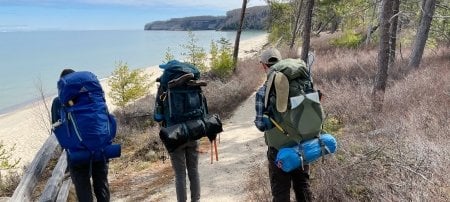 Groundtruthing satellite data by locating vernal pools on foot in some of the most beautiful landscapes in the U.S.â€”a fieldwork dream. Photo credit: Rod Chimner