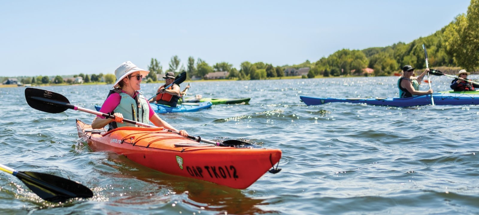 Alumni kayaking.