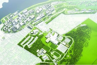 3D rendering of a vision of the future campus.