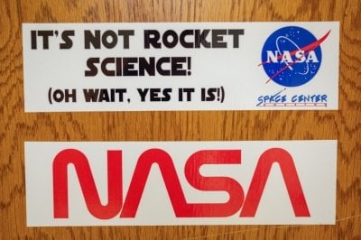 It's not rocket science! Oh wait, yes it is! NASA decals.