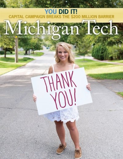 Fall 2013 Michigan Tech Magazine cover image