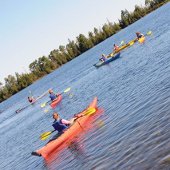 People canoeing.