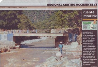 A image of Mike Paddock's Rio Motagua in <em>Nuestro Diario</em>
