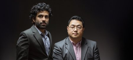 Ameya Narkar, PhD graduate in biomedical engineering, and Bruce Lee, associate professor of biomedical engineering.