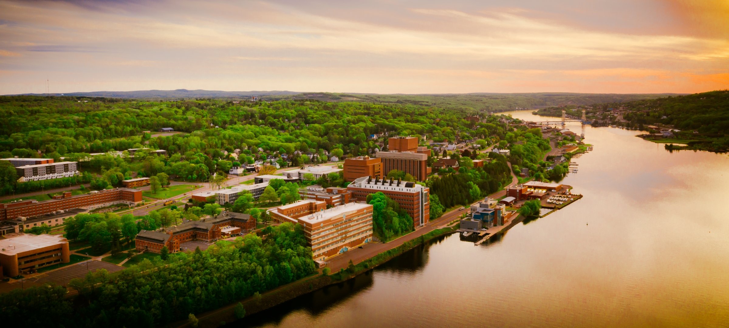 Michigan Tech Campus and Portage Canal