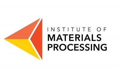 Institute of Material Processing tri colored tiangle logo