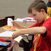 A child in a classroom