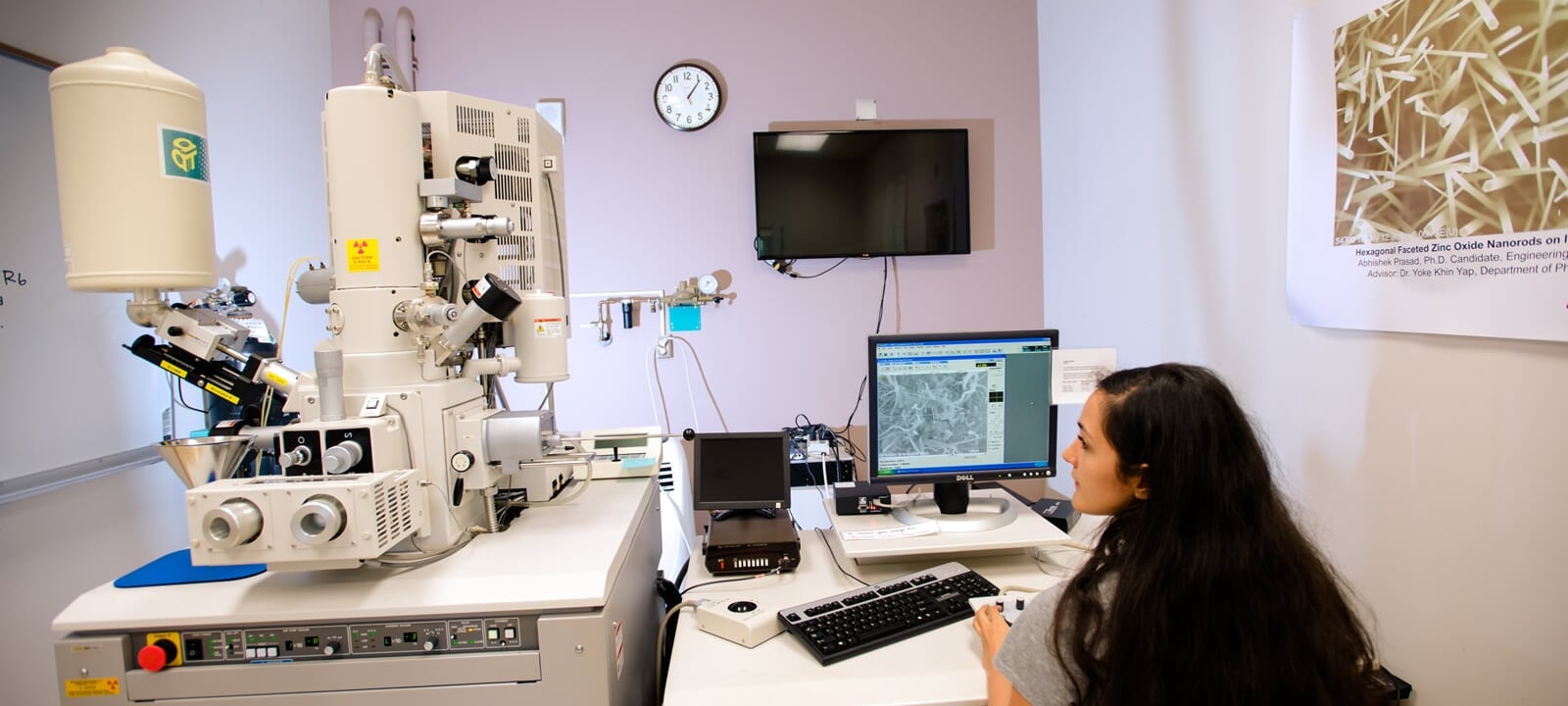 Researcher using an Instrument.
