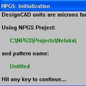 Initialization dialog box.