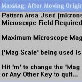 Max Mag after moving origin dialog.