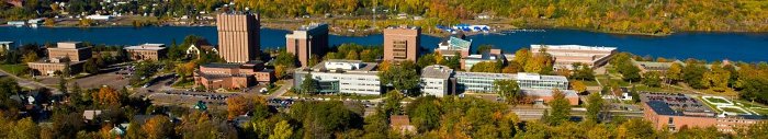Aerial view of Michigan Tech's campus