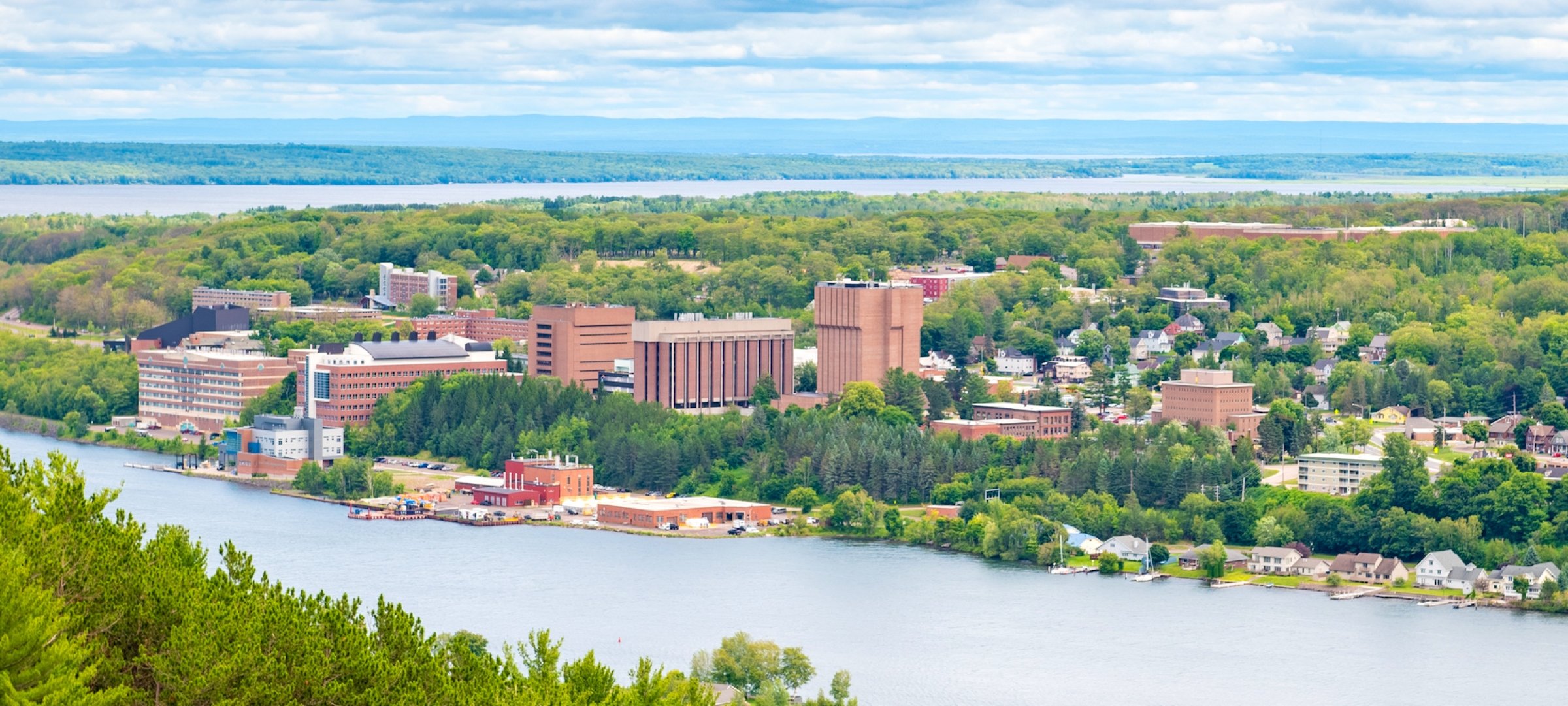 Michigan Tech view from Mont Ripley in summer.