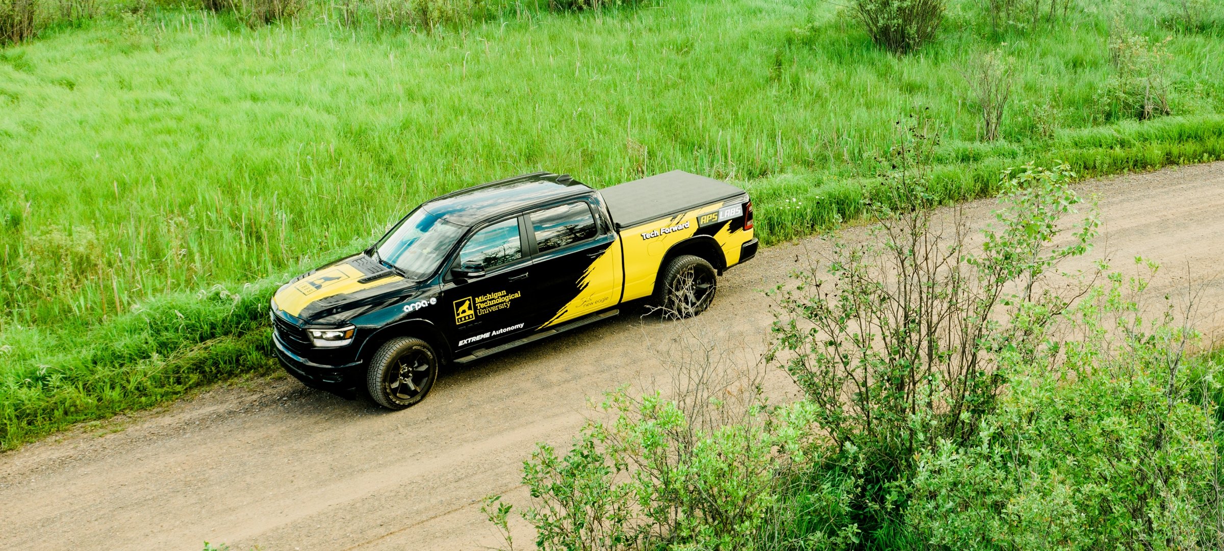 Autonomous Michigan Tech truck.