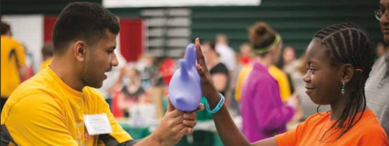 Student at a Mind Trekkers road show.