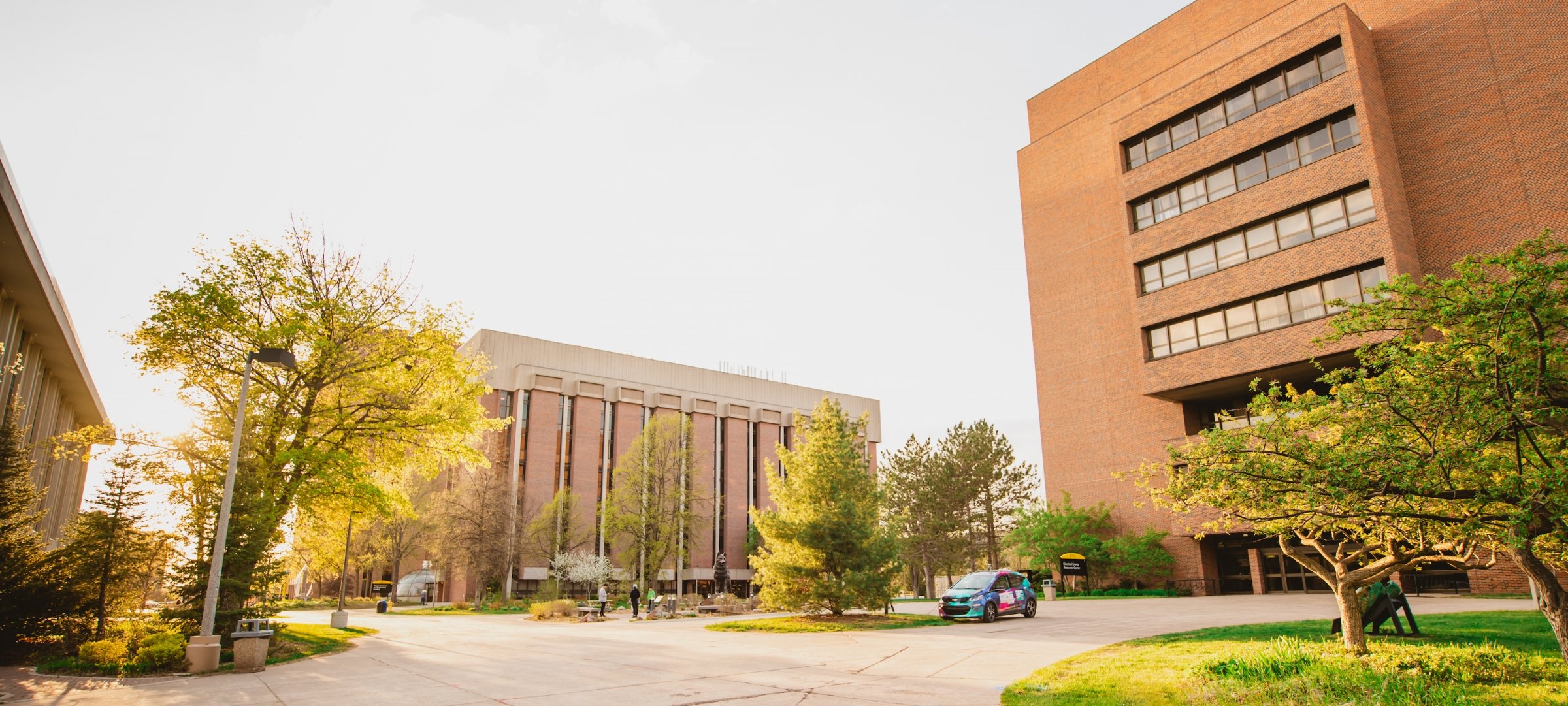 EERC Building on campus in springtime.