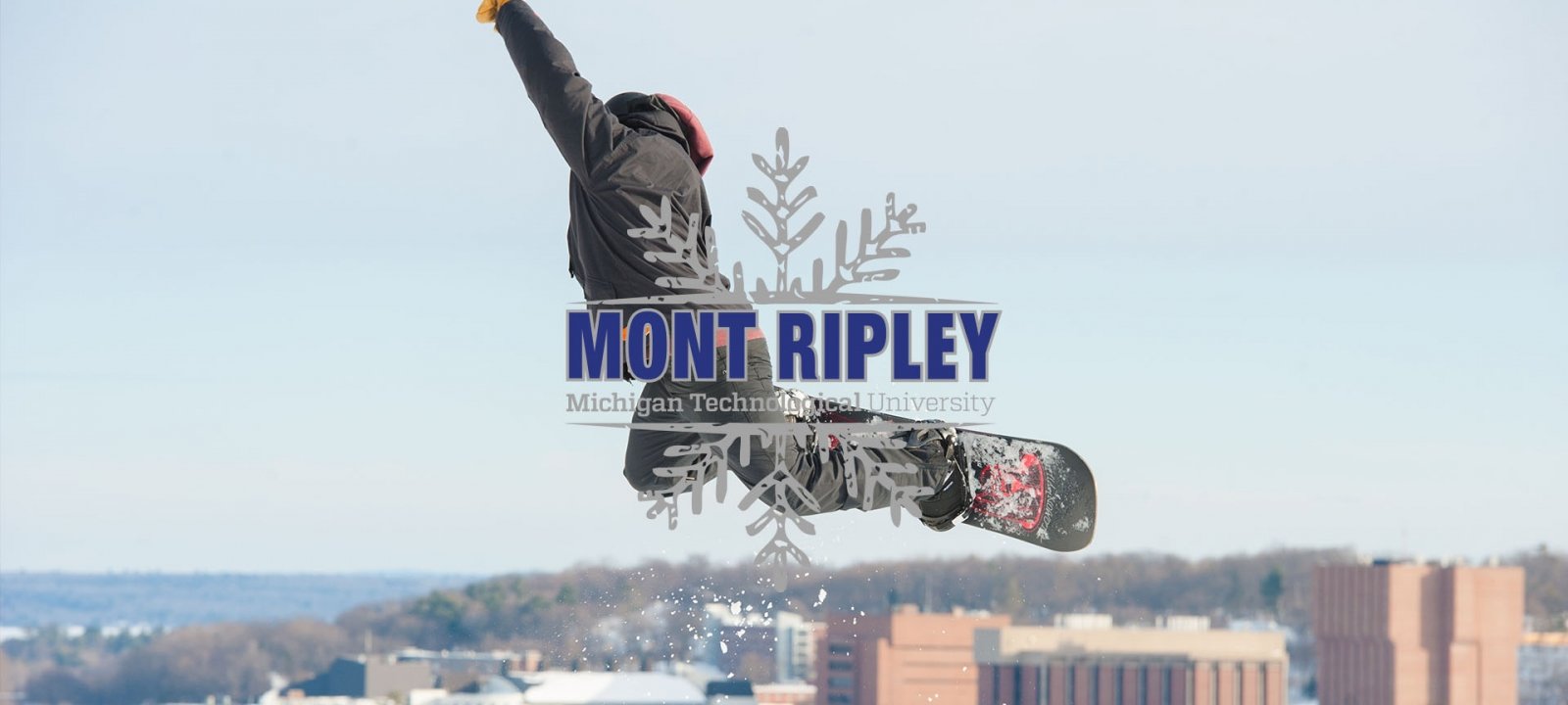 Snowboarder at Mont Ripley