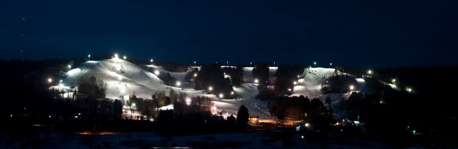 Night time skiing at Mont Ripley.