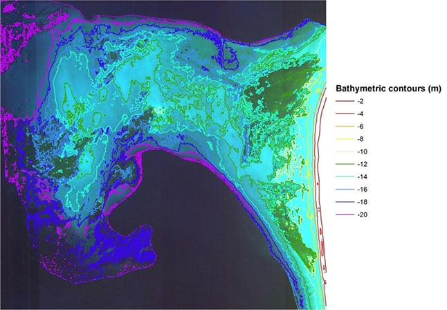 Bathymetry map.