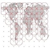 World map with areas circled in red.