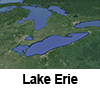 Satellite view of Lake Erie.