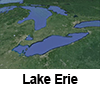 Satellite view of Lake Erie.