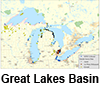 Map of the Great Lakes Basin.