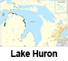 Map of Lake Huron.