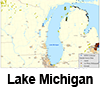 Map of Lake Michigan.