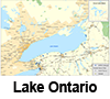 Map of Lake Ontario.