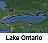 Satellite view of Lake Ontario.