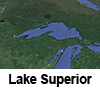 Satellite view of Lake Superior.