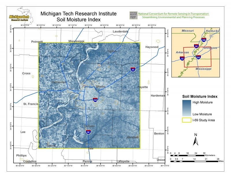 Soil moisture index example.