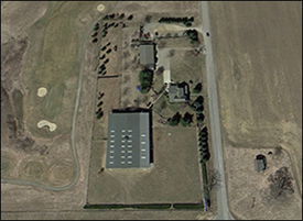 Aerial view of the Michigan Whitetail Hall of Fame Museum.