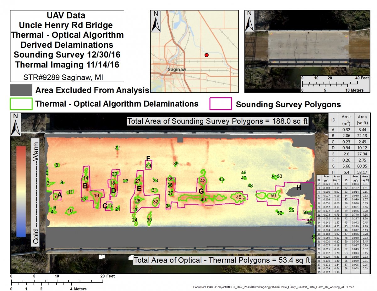 Screen shot of Uncle Henry Road Bridge UAV data.