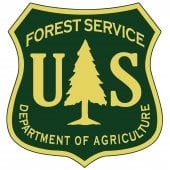 US Forest Service: Department of Agriculture logo.