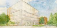A preliminary artistic rendering of the Chang K. Park Center for Student Wellness.