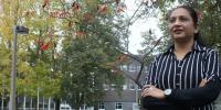 Visiting Fulbright Scholar Neetu Goel on the Michigan Tech Campus in fall 2023.