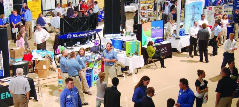 Companies at career fair