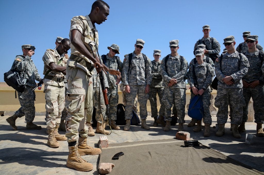 American Army ROTC and Djibouti military cadets share training and cultural experiences.