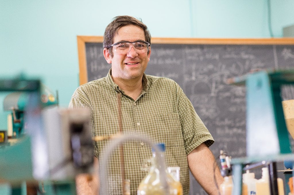 Tim Eisele in his lab.