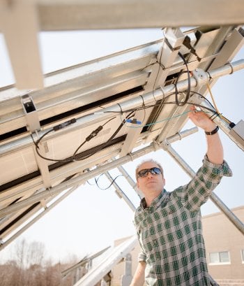Military PV Pearce Engineer Joshua Pearce says solar, because of its decreasing costs, geographic accessibility and versatility, makes the most sense for powering microgrids.