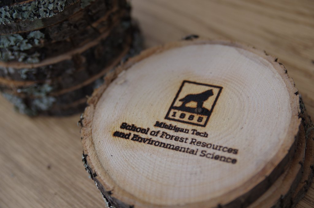 Get 'em while they're hot: The School of Forest Resources and Environmental Science brands mementoes for Reunion 2017.