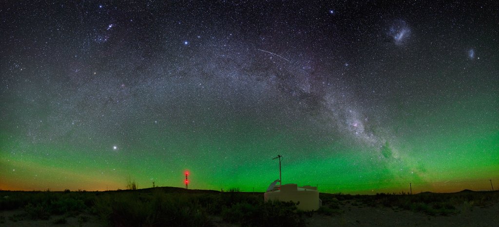 At the Pierre Auger Observatory in Argentina, cosmic rays have been detected from far off galaxies. Image Credit: Pierre Auger Observatory