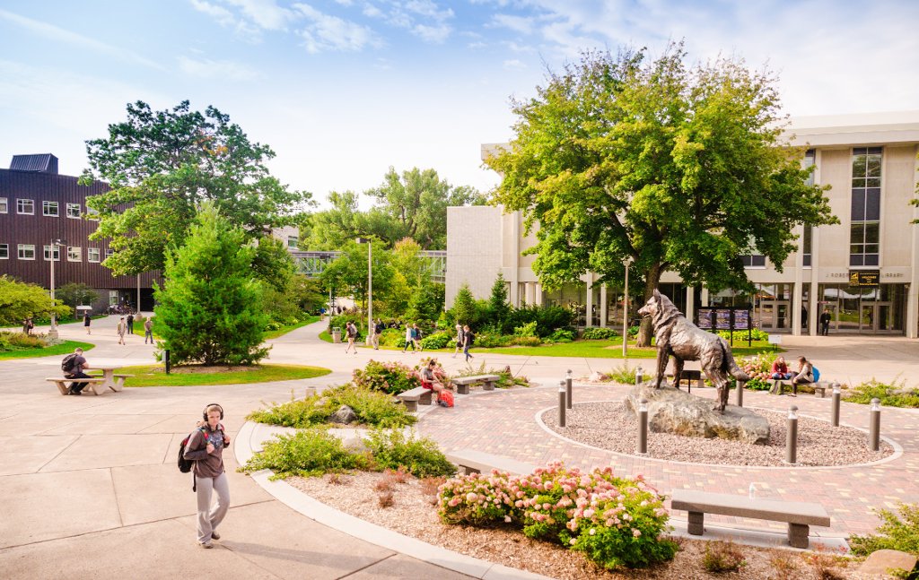 Husky Plaza at Michigan Tech