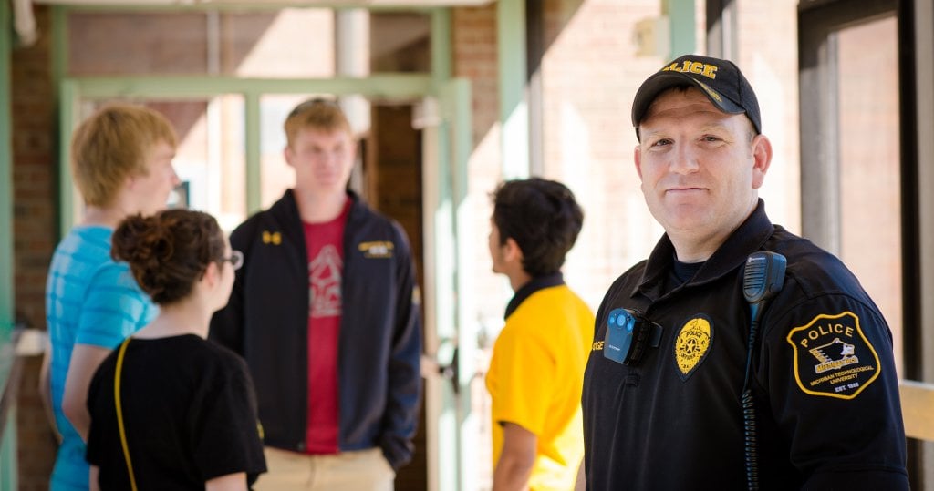 Michigan Tech Detective Lieutenant Reid DeVoge is a friendly police presence for students.