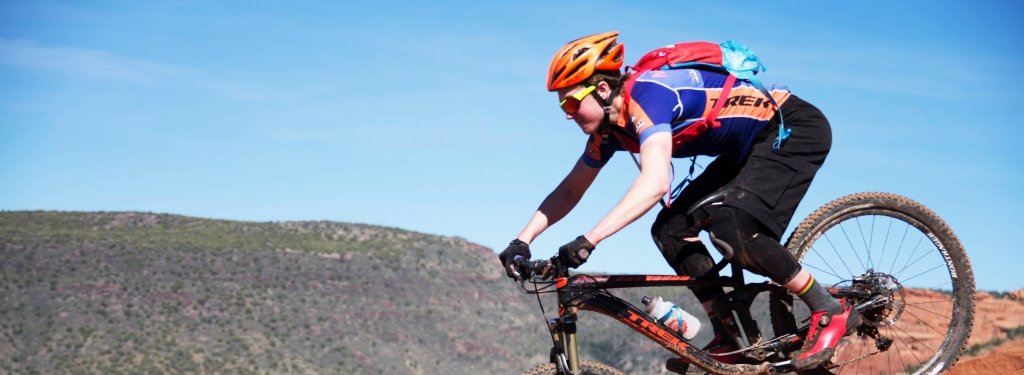 Greg Schultz of the Copper Country Cycling Club rides the Hangover Trail in Sedona, Arizona during Spring Break 2017.