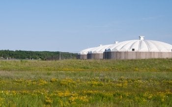 Water treatment plant buildings.