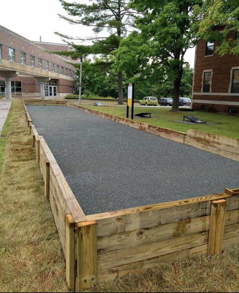 The new bocce ball court