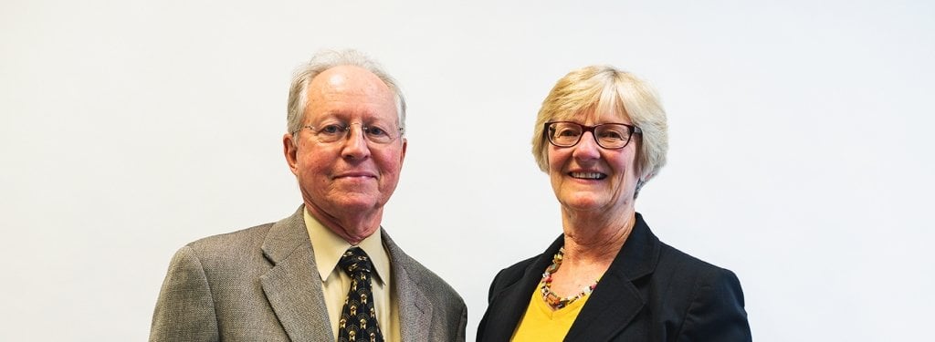 Karl Smith and Sarah Rajala were inducted as the inaugural members of the Academy of Engineering Education Leadership on Thursday, Sept. 27.