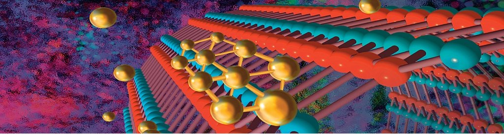 Gold atoms ski along the surface of boron nitride nanotubes. Better understanding this phenomena, using detailed atomic images from a scanning electron microscope (STEM), could help physicists, materials scientists and computer engineers develop better computers, cell phones, wearable devices and other electronics.